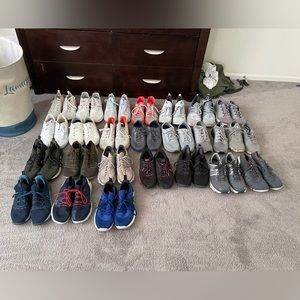 21 pairs of shoes, great condition.